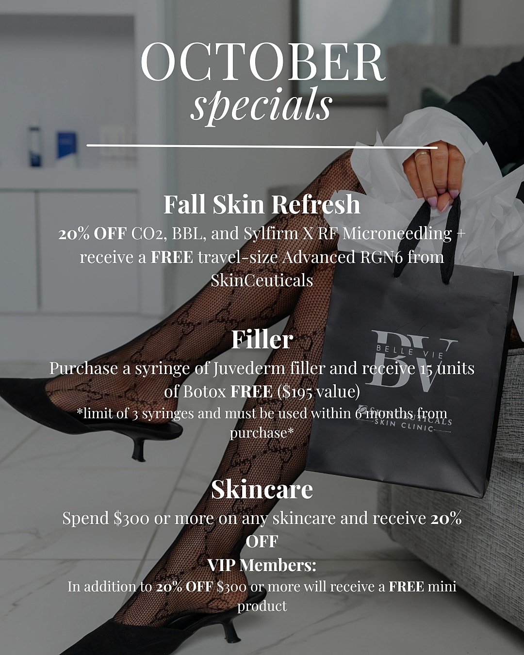 October skincare specials and promotional offers.