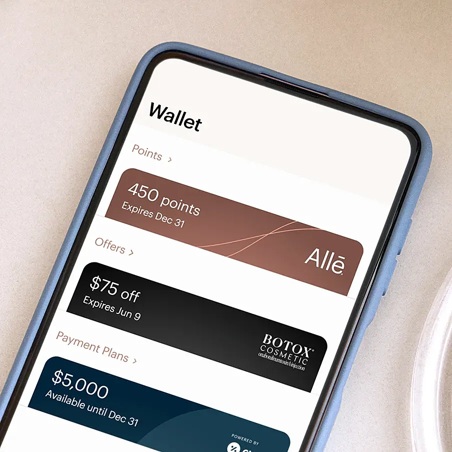 Mobile wallet displaying points and offers.